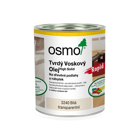 Tvrdý voskový olej Rapid 0,75 l bílý transparentní 3240