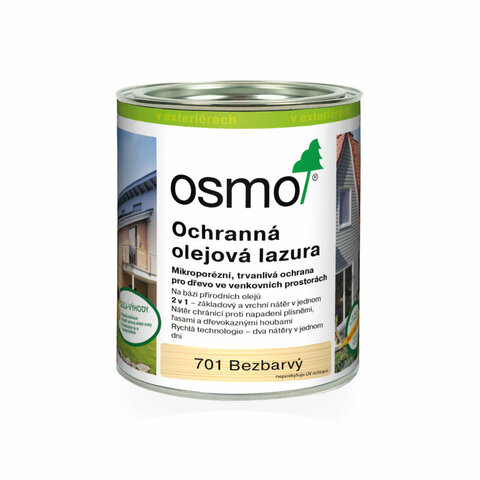 Ochranná olejová lazura 0,75l bezbarvý mat 701