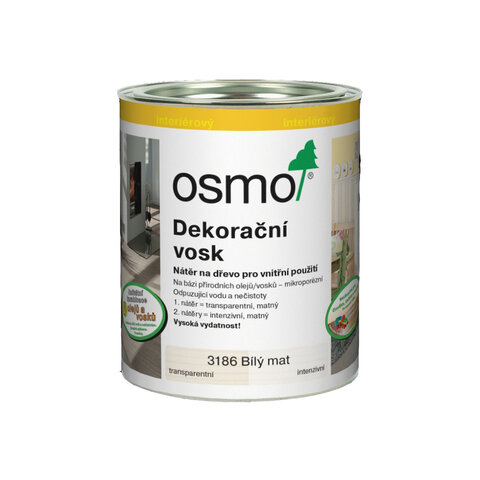 Dekorační vosk transparentní 0,75 l bílý mat 3186