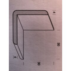 Dřevěná lišta rohová 34x34mm napojovaná